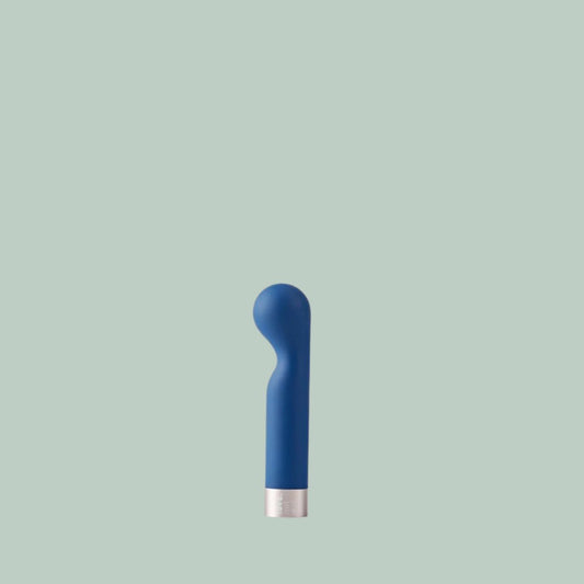 Blue silicone g-spot vibrator head